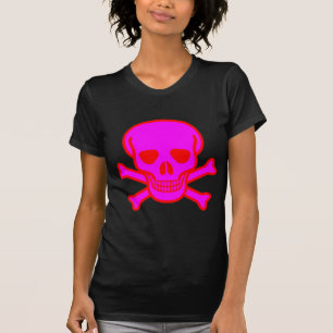 SKULL CROSSBONES PINK RED T-Shirt