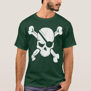 Skull Crossbones Skeleton Cool Pirate Logo Pirate  T-Shirt