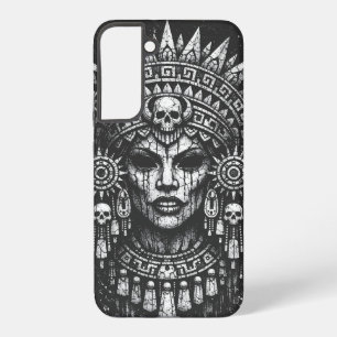 Skull‑Crowned Priestess — by BurnsInHell Samsung Galaxy Case