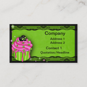 Skull cupcake business card