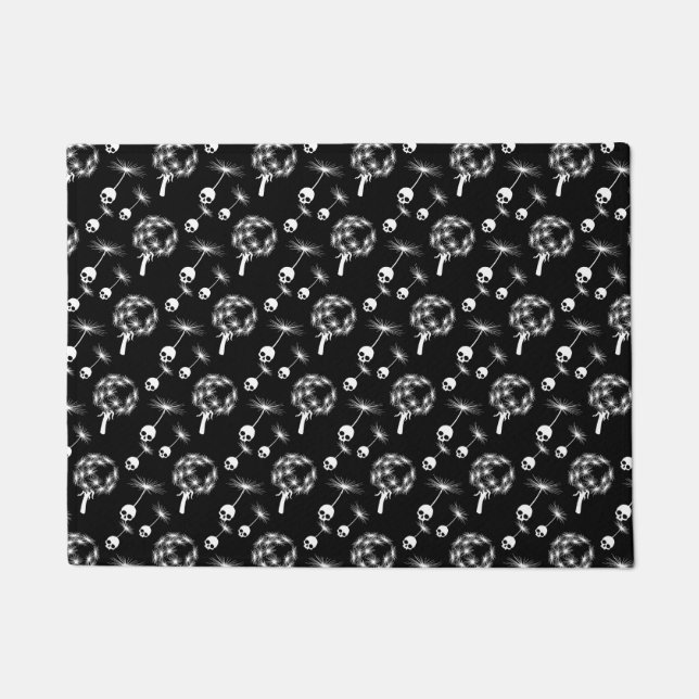 Skull Dandelion Seeds Doormat (Front)