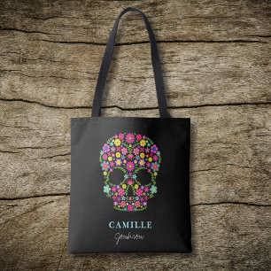 Skull Day of the dead halloween party Tote Bag