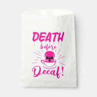 skull death before decaf skeleton coffee pink