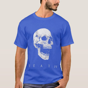 Skull DEATH Metal human bone head morbid Halloween T-Shirt