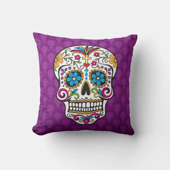 skull decorated pillow (Front)