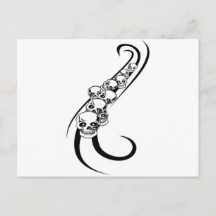 Skull Design Merchandise Postcard