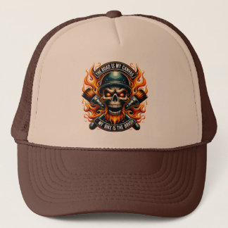 Skull Design: Motorcycle Culture Inspired Trucker Hat