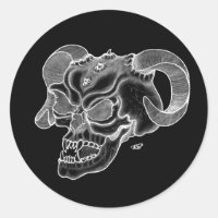 Skull Devil head Black and white Design
