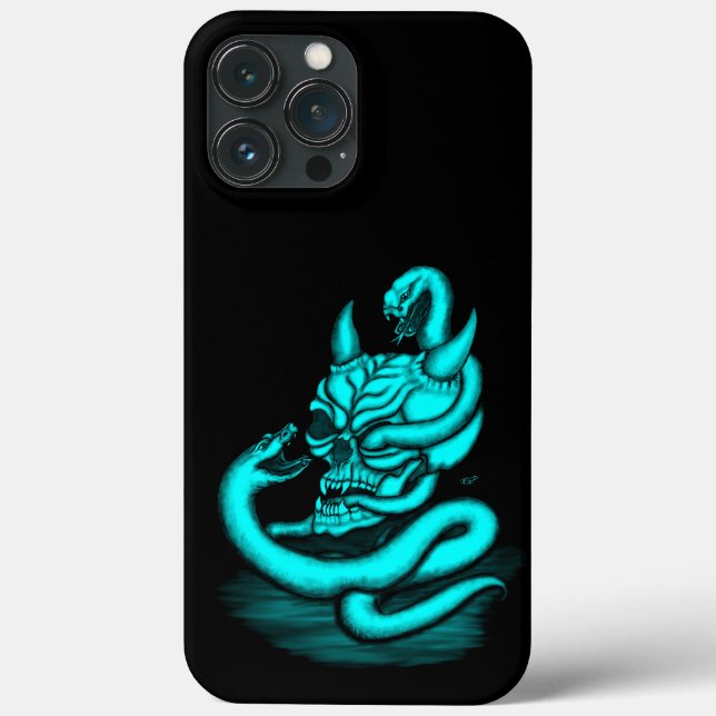 Skull - Devil Head with Snake Case-Mate iPhone Case (Back)