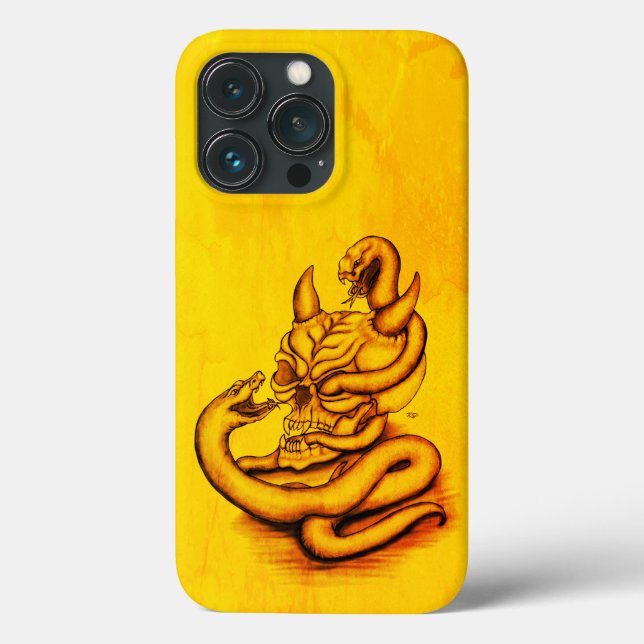 Skull - Devil Head with Snake Case-Mate iPhone Case (Back)