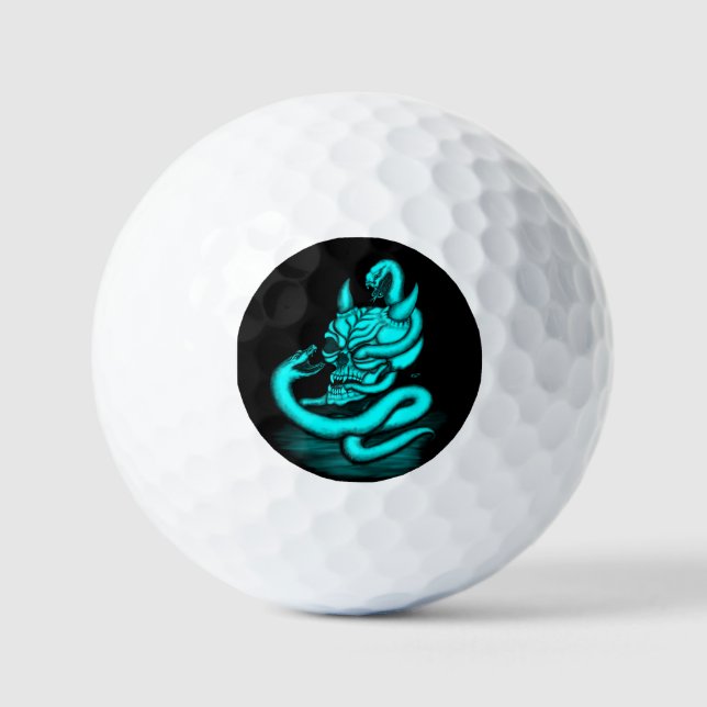 Skull - Devil Head with Snake Golf Balls (Front)