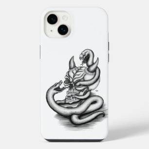Skull - Devil Head with Snake iPhone 14 Plus Case