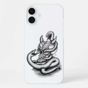 Skull - Devil Head with Snake iPhone 16 Plus Case