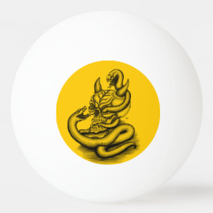 Skull - Devil Head with Snake Ping Pong Ball