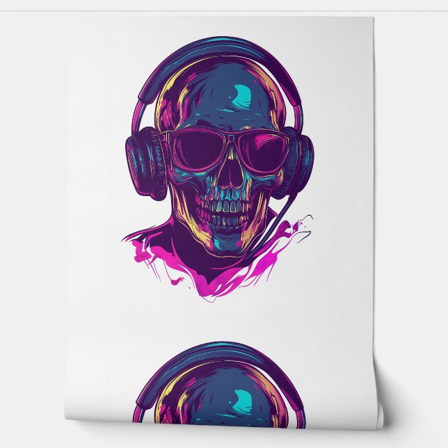 Skull DJ Vibes Wallpaper (Unrolling)