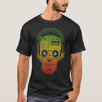 Skull Dj W Headphones Electronica Techno Drum And