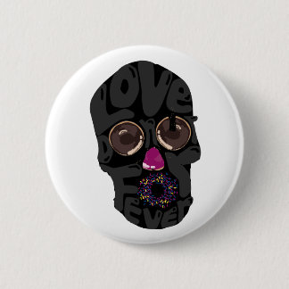 skull-doughnut 6 cm round badge