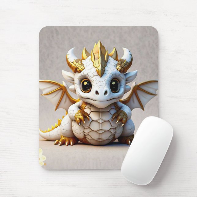 "Skull Dragon Design" Mouse Pad (With Mouse)