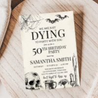Skull Dying to Party Halloween Birthday Party