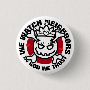 skull easter egg 3 cm round badge