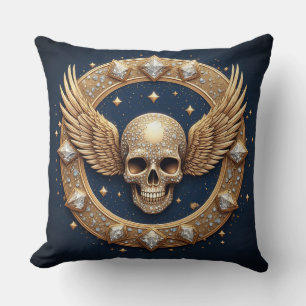 💀Skull Emblem For Gothic Decor  Cushion