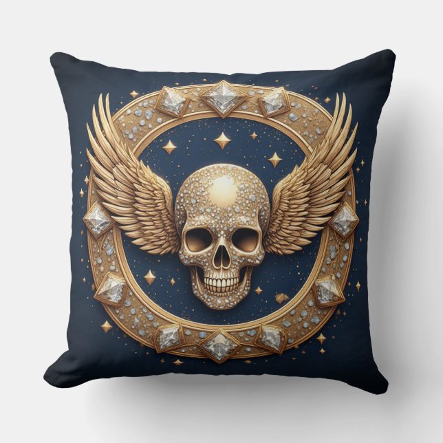 💀Skull Emblem For Gothic Decor  Cushion (Front)