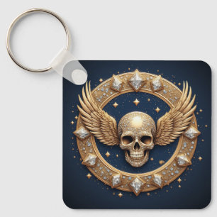 💀Skull Emblem For Gothic Decor  Key Ring