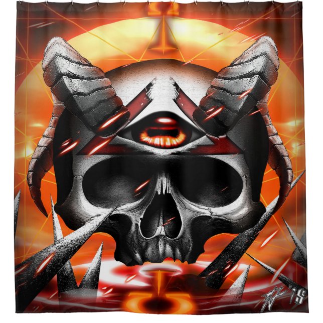 skull Eye Joe Shower Curtain (Front)