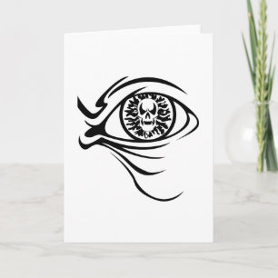 skull eyeball card