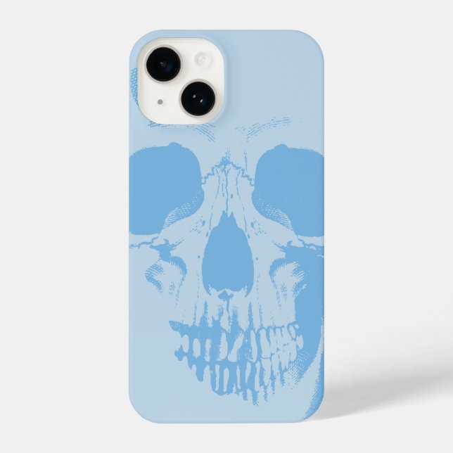 Skull Face Blue iPhone Case (Back)