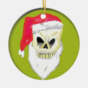 Skull face Christmas Ceramic Tree Decoration