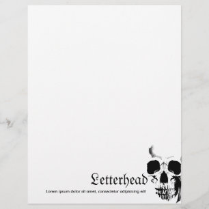 Skull Face Personalised Letterhead