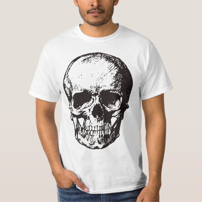 Skull Fantasy Art Rock Punk Heavy Metal T-Shirt (Front)