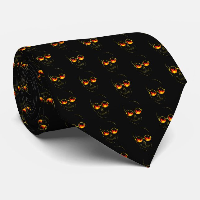 skull fire tie (Rolled)