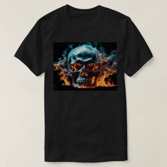 Skull Flames T-Shirt (Design Front)