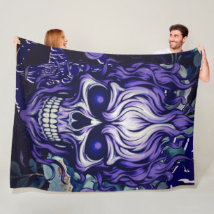 Skull fleece blanket