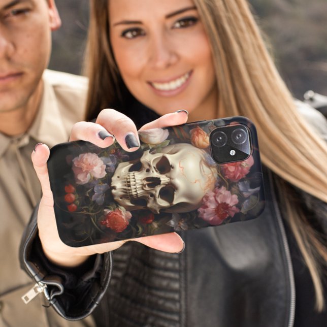 Skull Floral Roses Flower Case-Mate iPhone Case (Creator Uploaded)