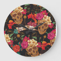 Skull Flowers Day Dead Background