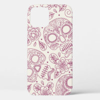 Skull Flowers: Mexican Day Seamless.