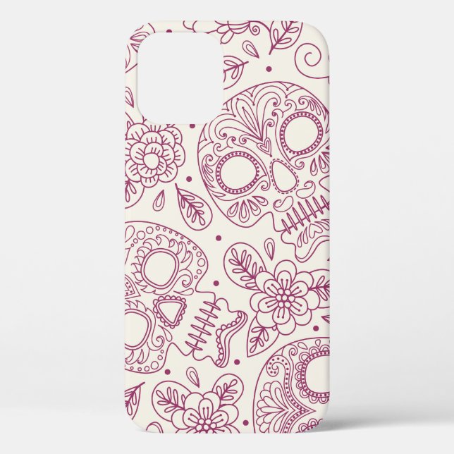Skull Flowers: Mexican Day Seamless. Case-Mate iPhone Case (Back)