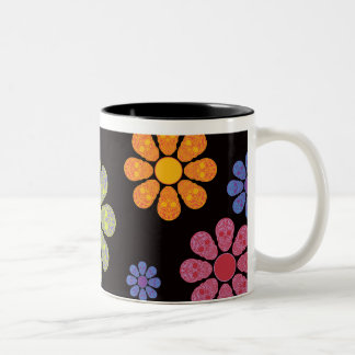 SKULL FLOWERS Two-Tone COFFEE MUG