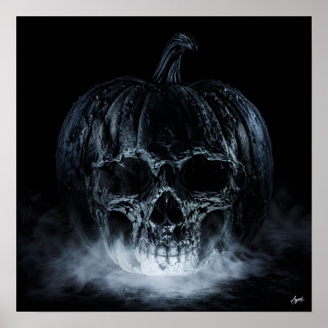 Skull Fog Pumpkin Poster (Front)