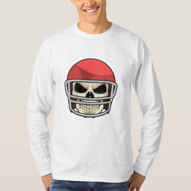 Skull Football Helmet T-Shirt (Front)