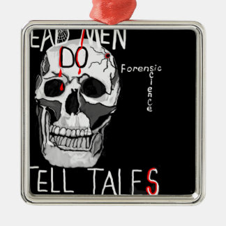 Skull forensic science CSI dead men Metal Tree Decoration