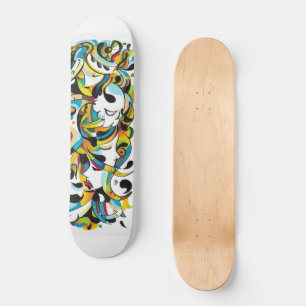 Skull forest skateboard deck