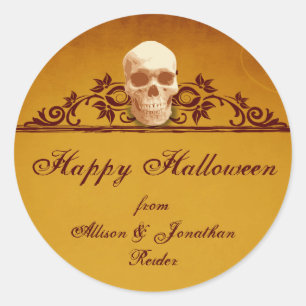 Skull Frame Halloween sticker