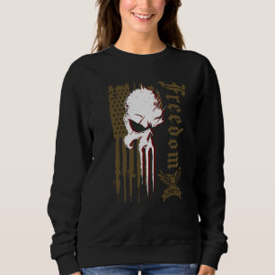 Skull Freedom Liberty In The USA Patriot Flag Hono Sweatshirt