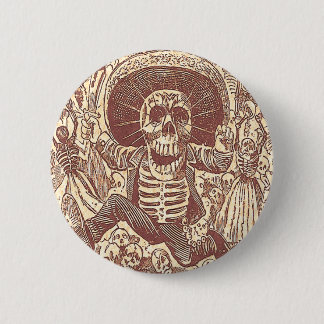 Skull from Oaxaca, La Calavera Oaxaqueña 6 Cm Round Badge