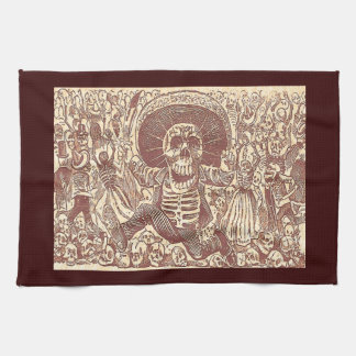 Skull from Oaxaca, La Calavera Oaxaqueña Tea Towel