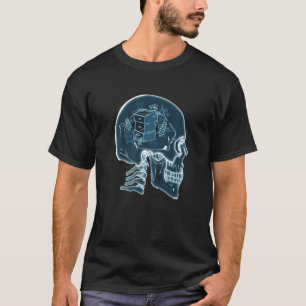 Skull Funny Beekeeping Beekeeper Bee Hive Honey Ap T-Shirt